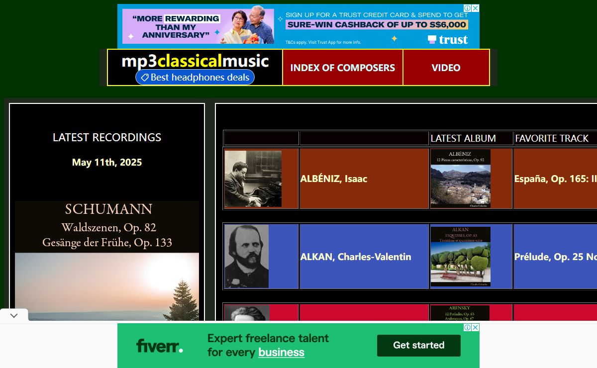 mp3classicalmusic - recordings of classical and traditional folk music