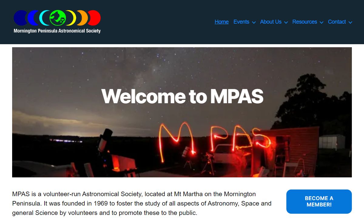 Welcome to MPAS – Mornington Peninsula Astronomical Society