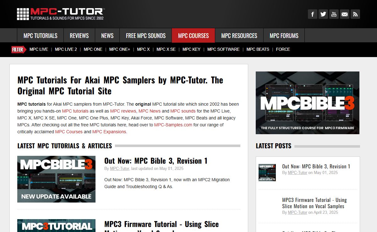 Akai MPC Tutorials: Free MPC Tutorials & Resources From MPC-Tutor