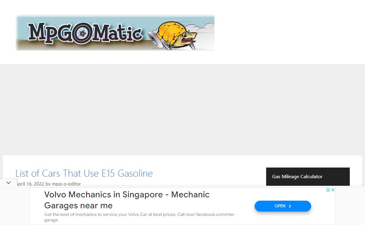 mpgomatic.com - where gas mileage matters