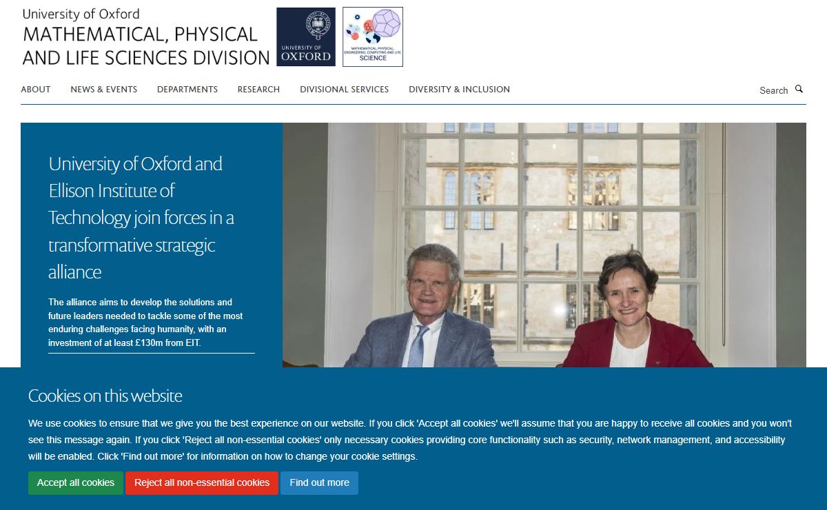 Homepage — Mathematical, Physical and Life Sciences Division