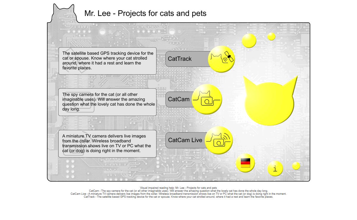 Mr. Lee - Projects and technologies for cats and pets