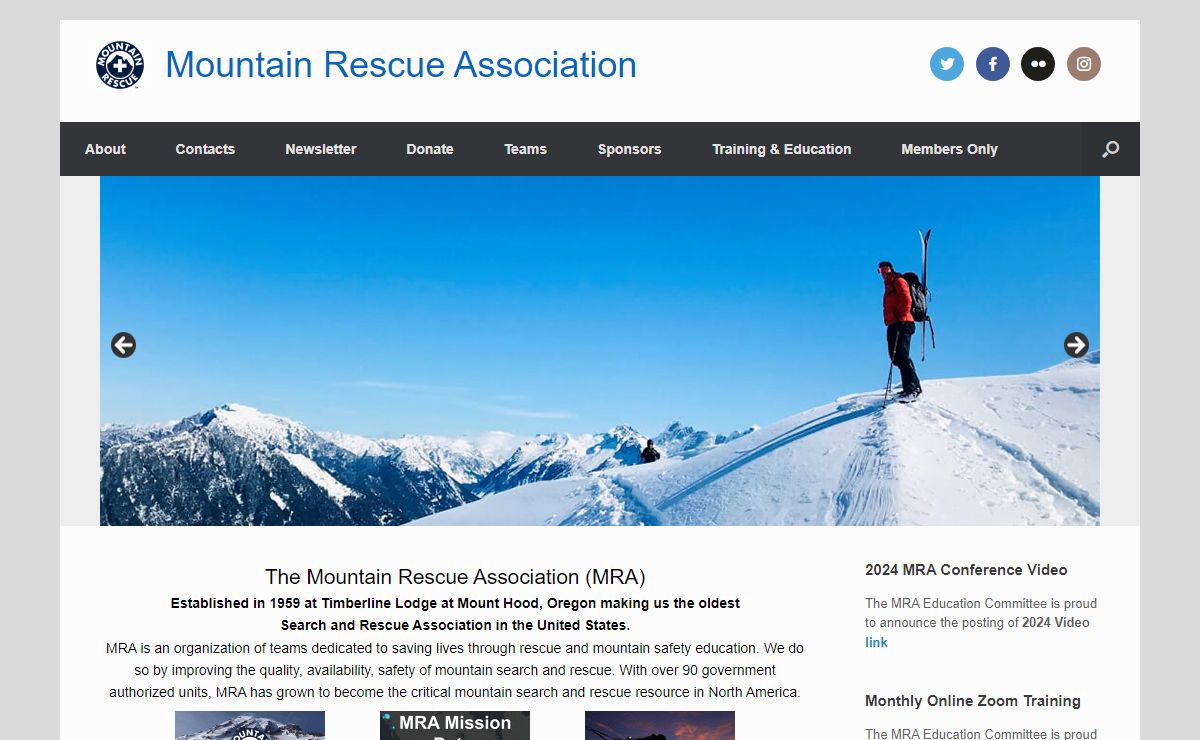 Mountain Rescue Association – Courage Commitment Compassion