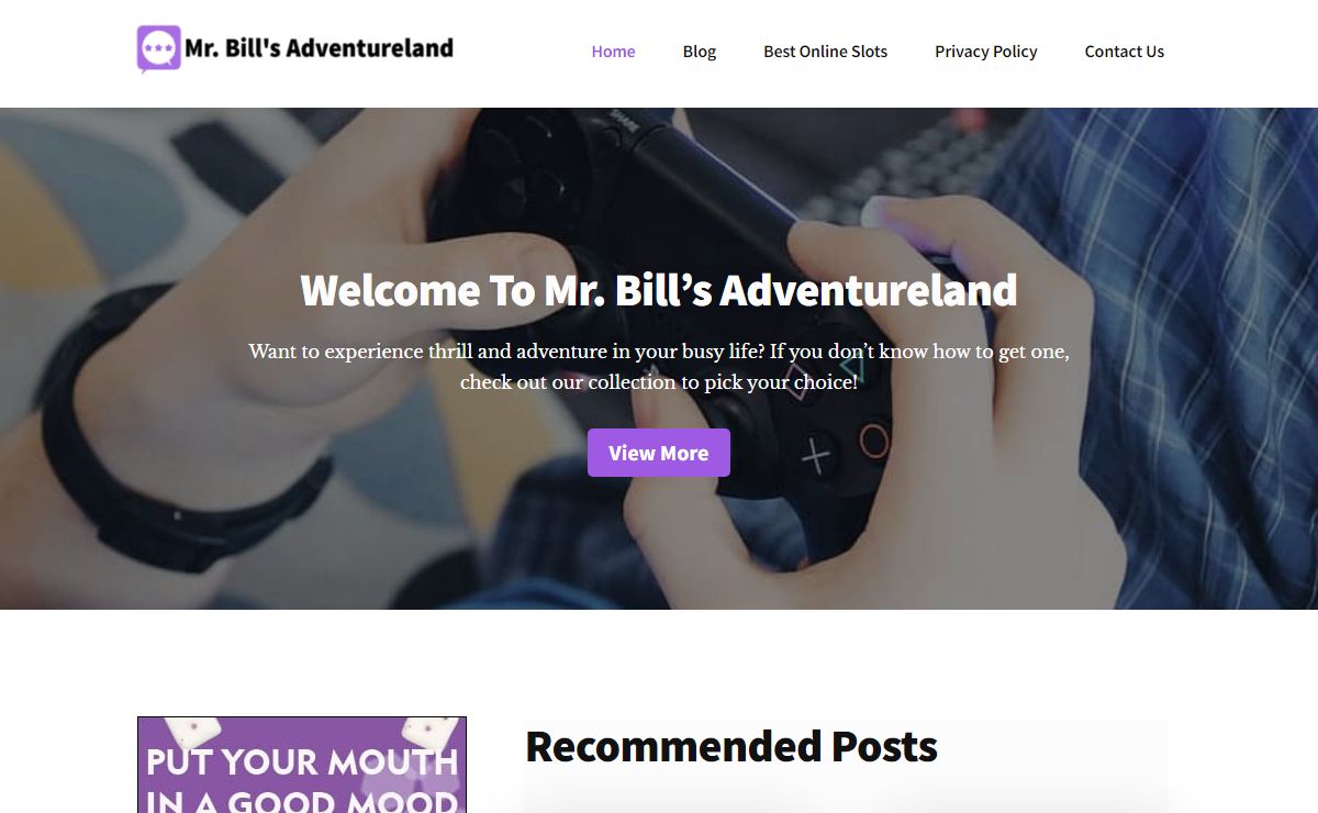 Mr. Bill's Adventureland | Let’s take the challenges.