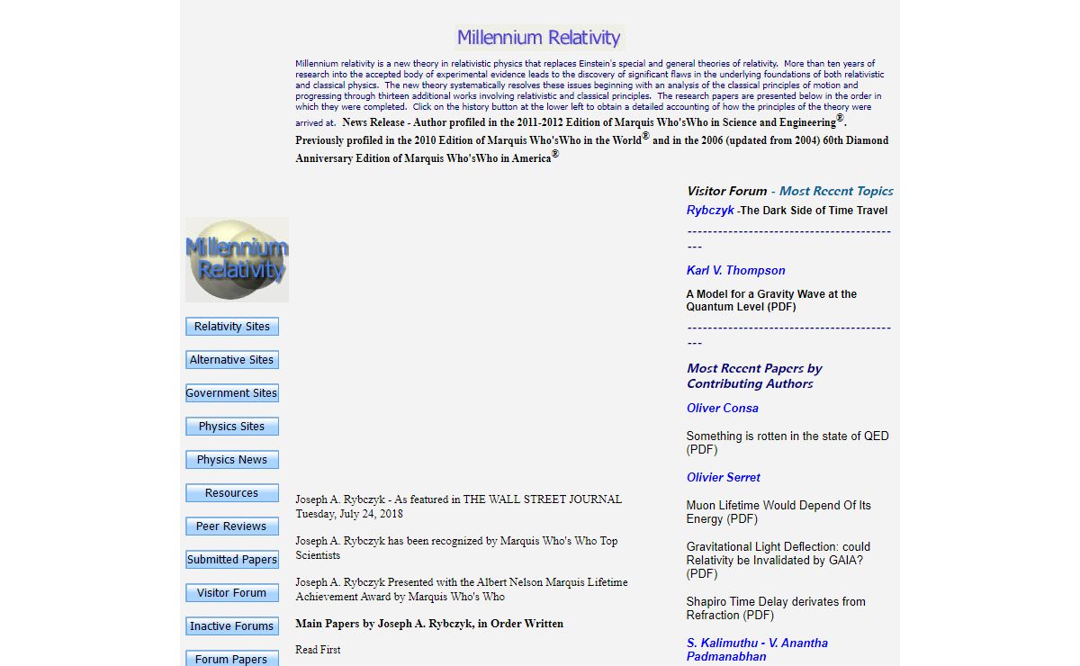 Millennium Relativity