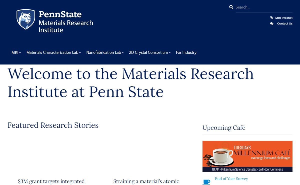 Welcome to the Materials Research Institute at Penn State