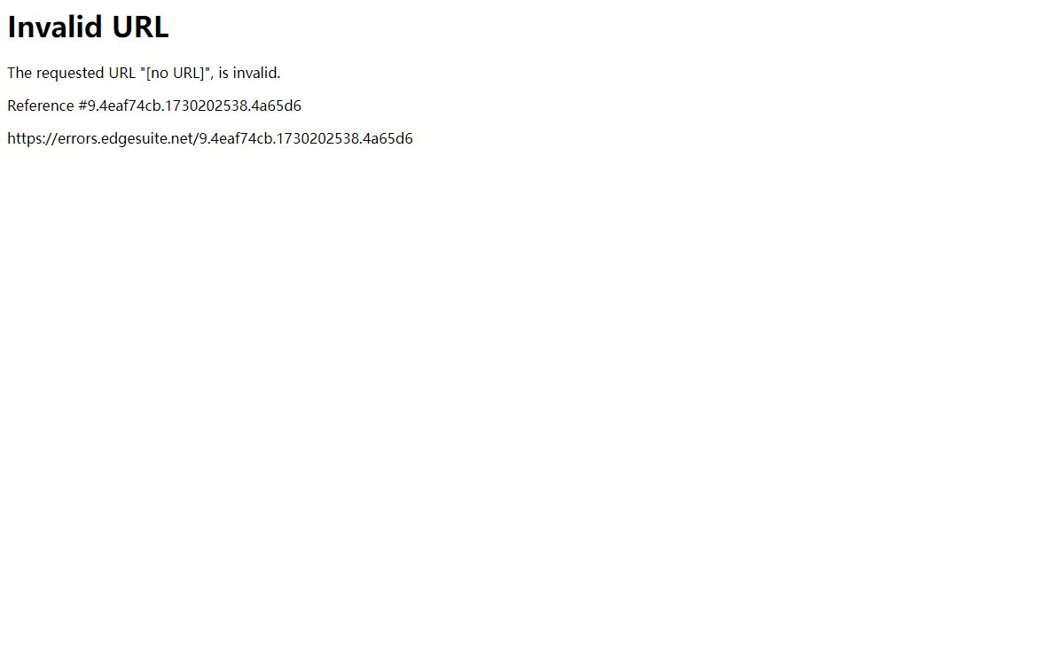Invalid URL