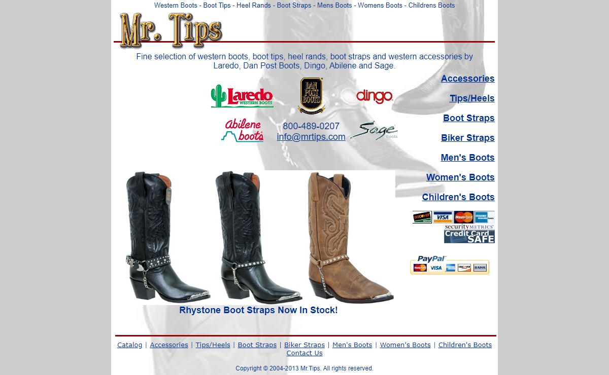 Mr. Tips - Boot Tips - Heels Rands - Western Boots - Boot Straps - Western Accessories