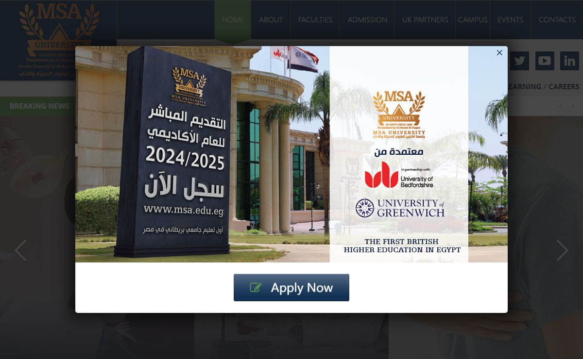 Established By Dr. Nawal El Degwi in 1996 - MSA University
