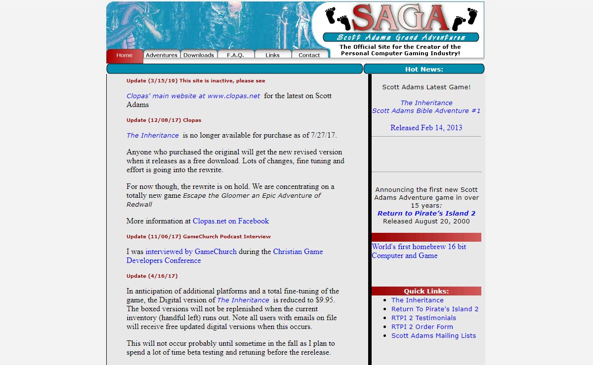 Scott Adams Grand Adventures (SAGA)