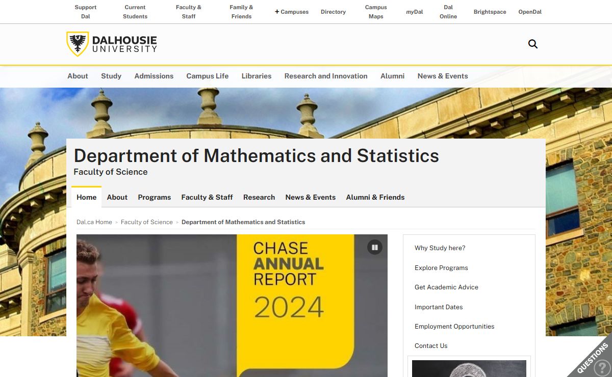 Department of Mathematics and Statistics - Dalhousie University