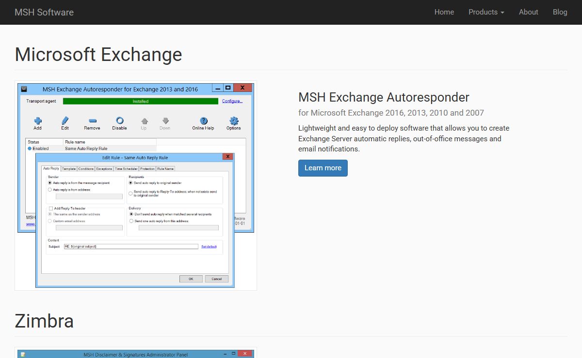 MSH Software - Email processing tools for your mail server