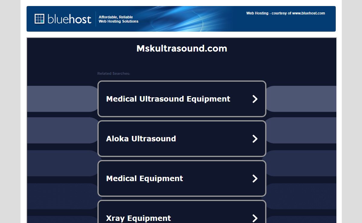 Welcome mskultrasound.com - BlueHost.com