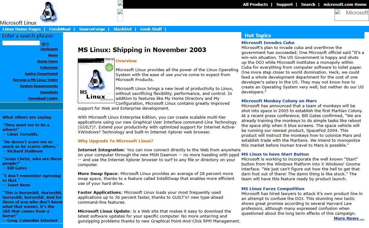 Microsoft Linux - the premier linux distro