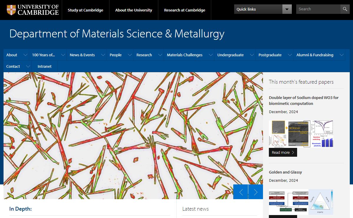 Department of Materials Science & Metallurgy |