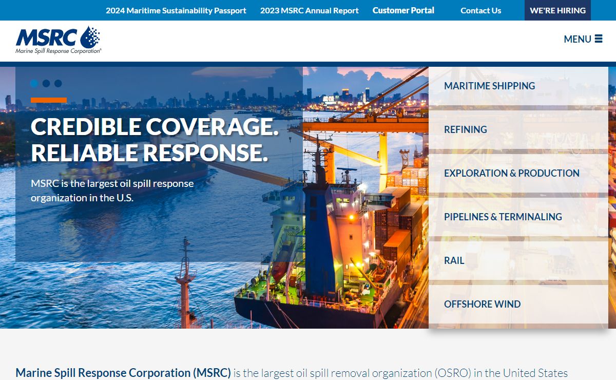 Marine Spill Response Corporation: The largest, dedicated oil spill and emergency response organization in the United States.