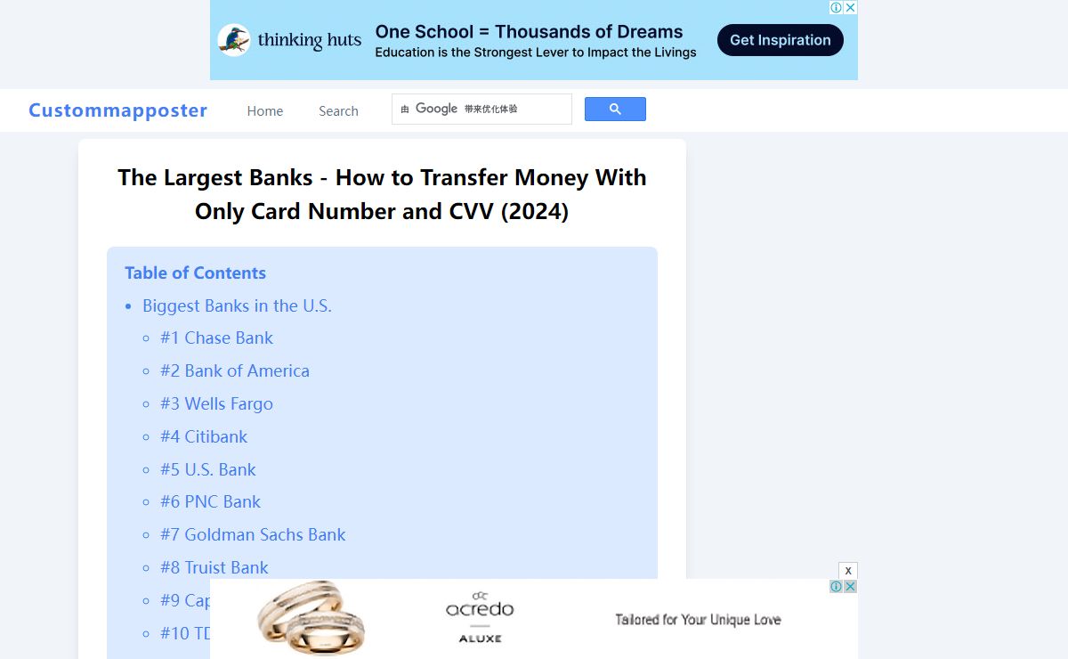 The Largest Banks - ​​How to Transfer Money With Only Card Number and CVV (2024)