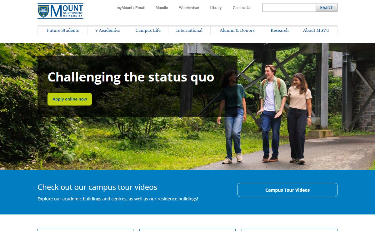 Mount Saint Vincent University - Halifax, Nova Scotia, Canada