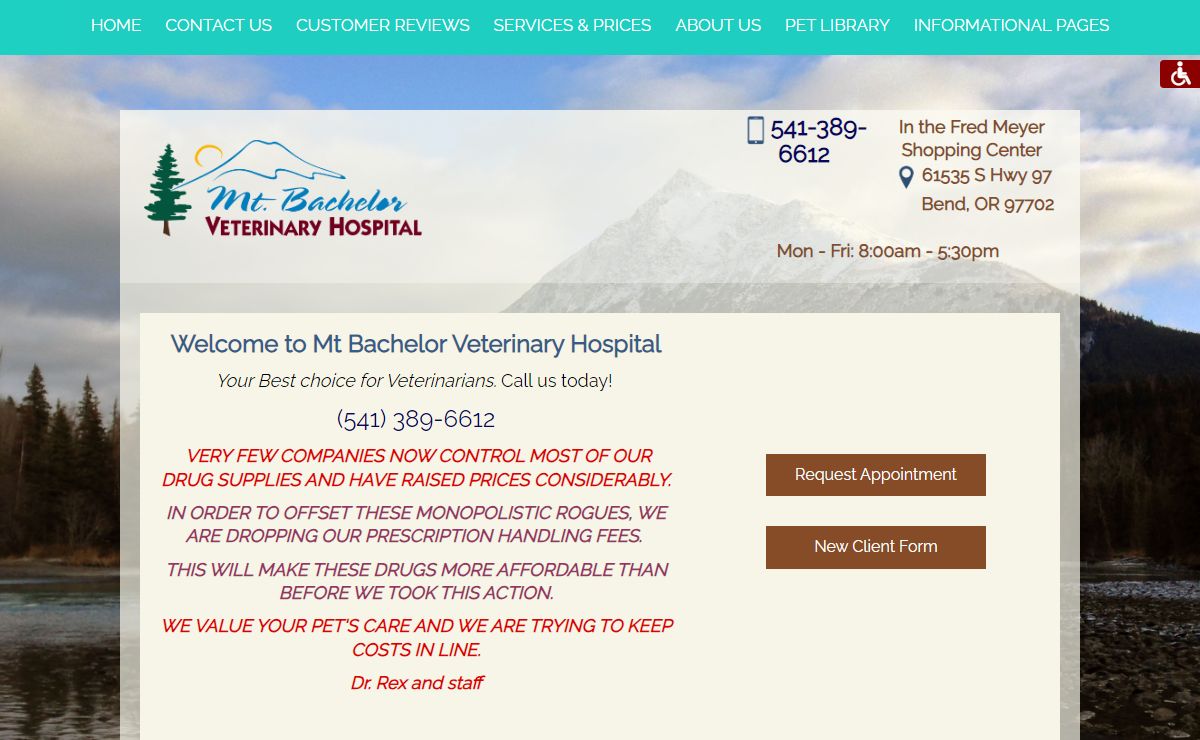 Mt Bachelor Veterinary Hospital Bend 97702