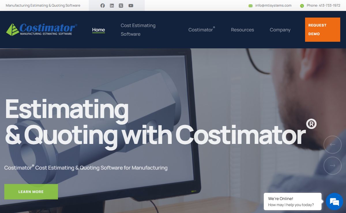 Manufacturing Estimating and Quoting Software | Costimator® MTI Systems