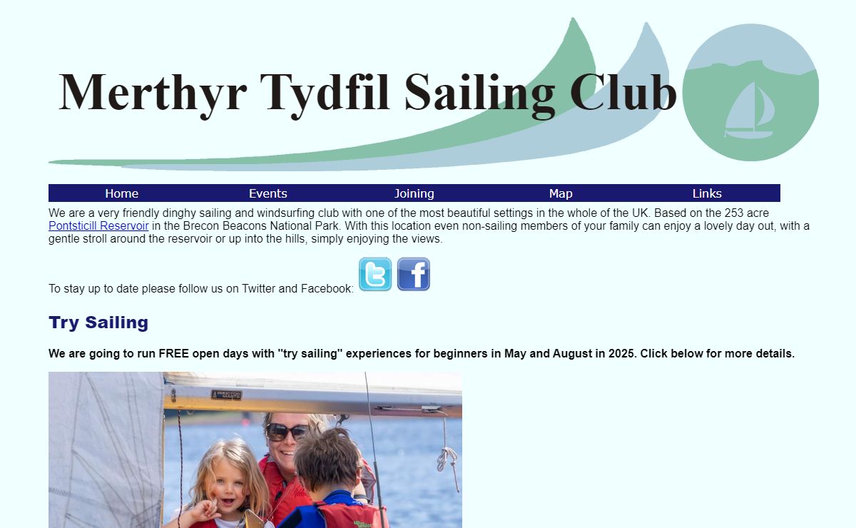 Merthyr Tydfil Sailing Club Home Page