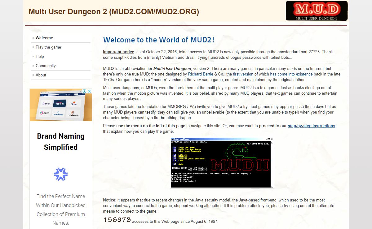 Welcome - MUD2