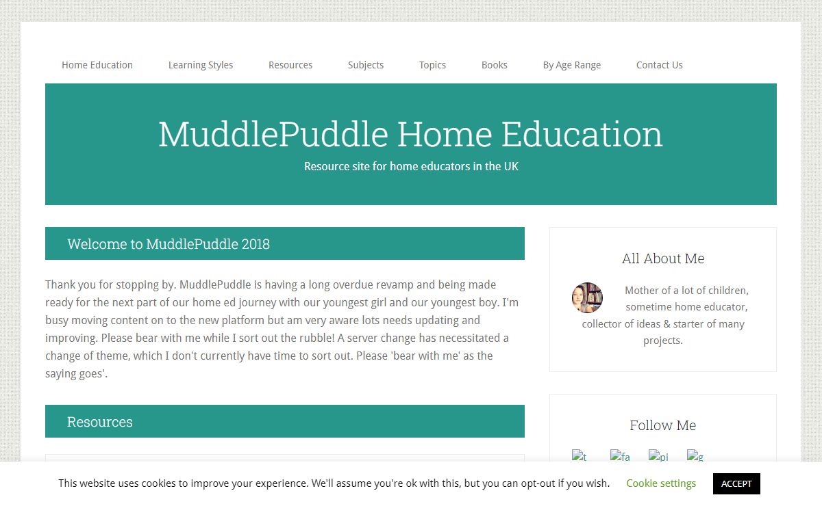 MuddlePuddle Home Education - Resource site for home educators in the UK