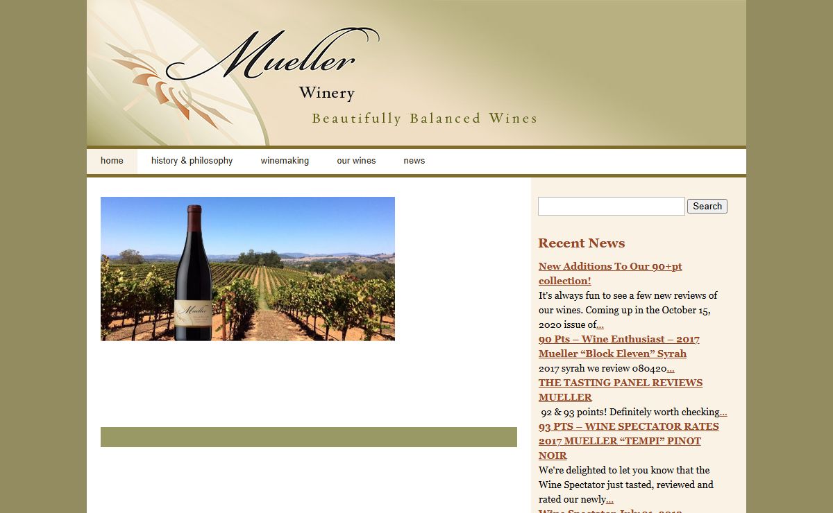 Russian River Pinot Noir, Zinfandel, Sauvignon blanc and Chardonnay | Mueller Winery