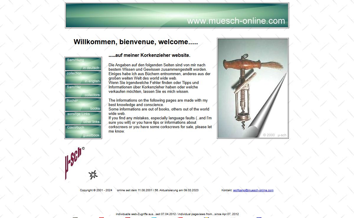 www.muesch-online.com Korkenzieher / corkscrew
