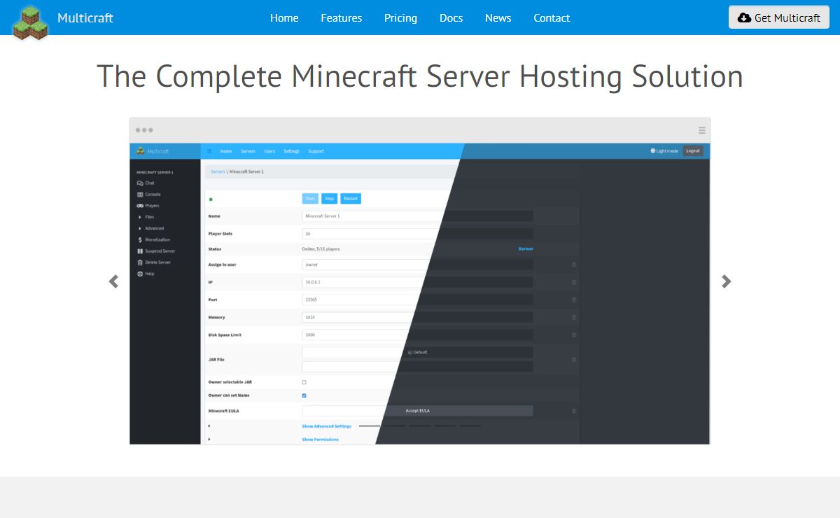 Multicraft - The Minecraft Hosting Solution