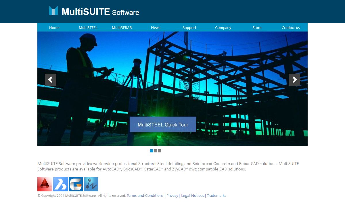MultiSUITE Software - Steel and Concrete for AutoCAD