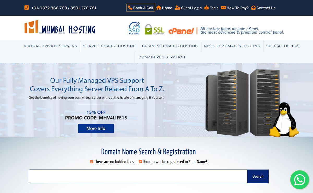 Mumbai Hosting - Honest, Reliable & Trusted Private Hosting & Email Service Providers in India.