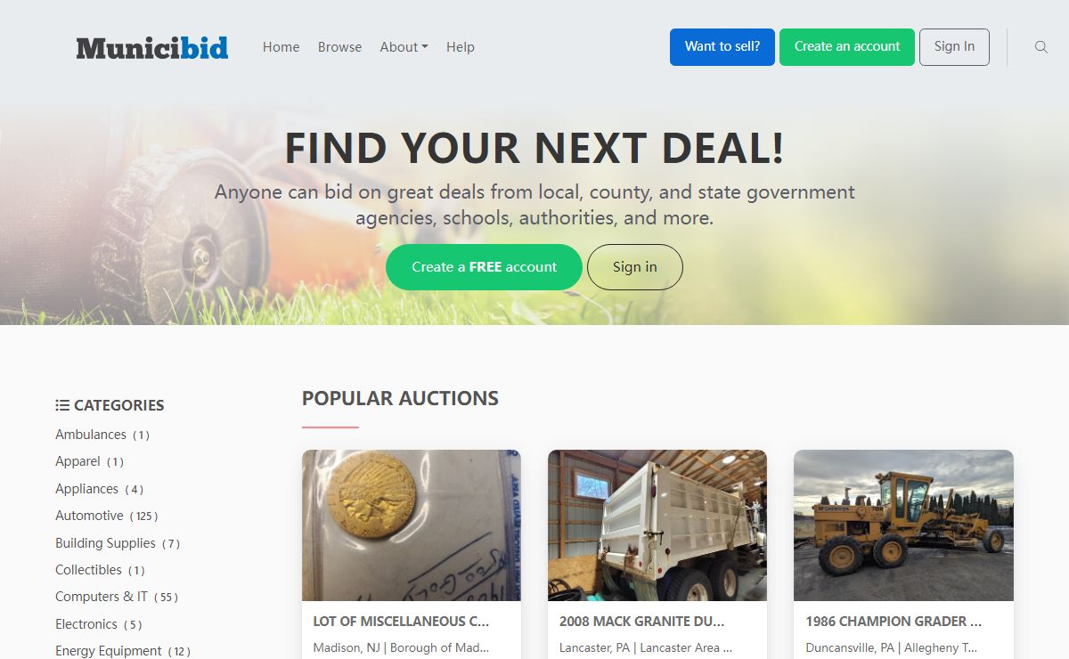 Online Government Auctions of Government Surplus | Municibid