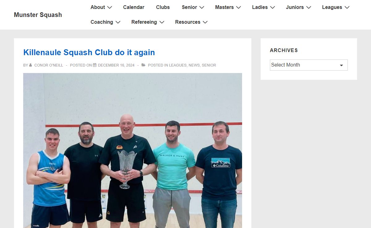 Munster Squash – The umbrella organisation for squash played in the province of Munster, Ireland