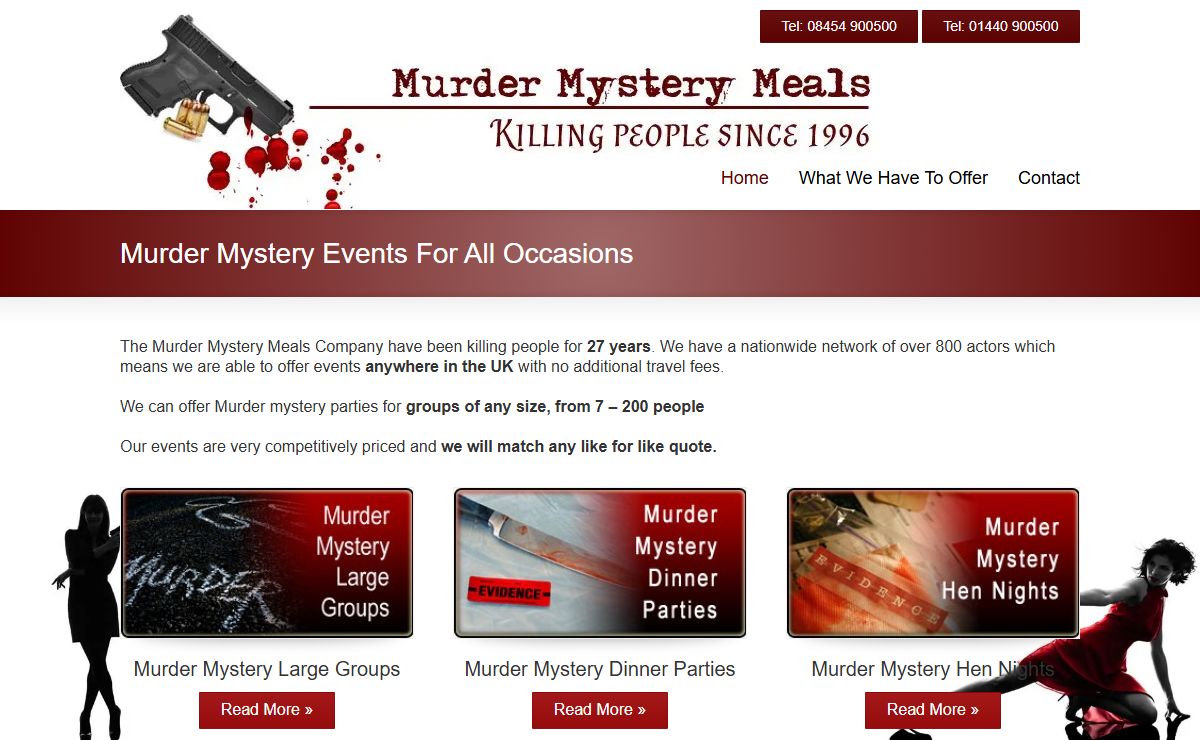 Murder Mystery Parties Across The UK | Murder Mystery Meals
