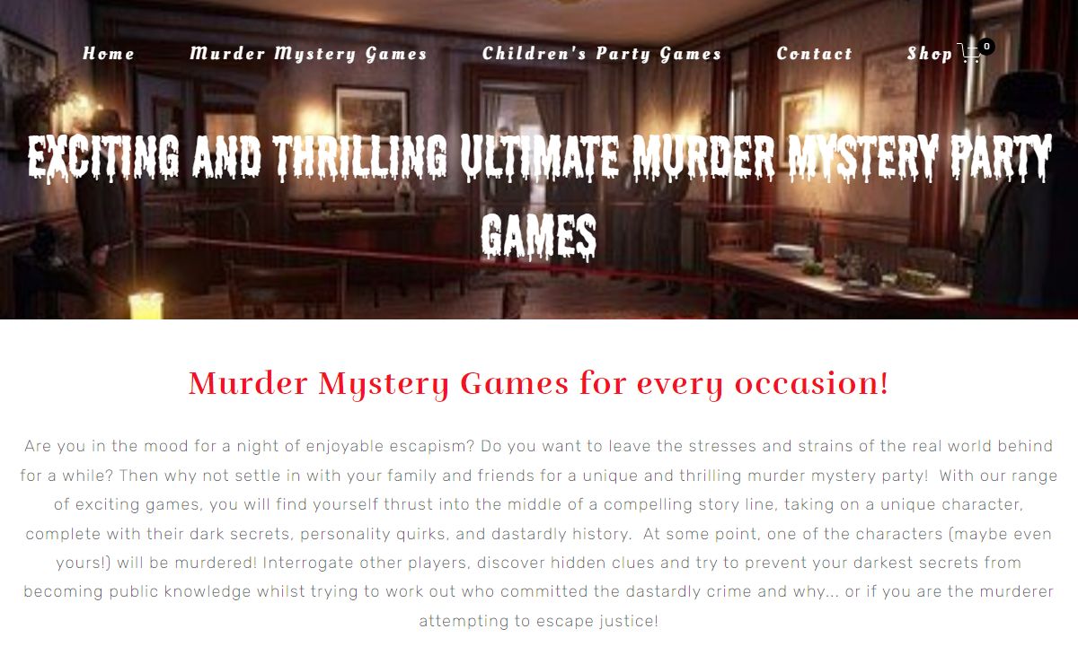 Thrilling and Exciting Murder Mystery Dinner Party Games
