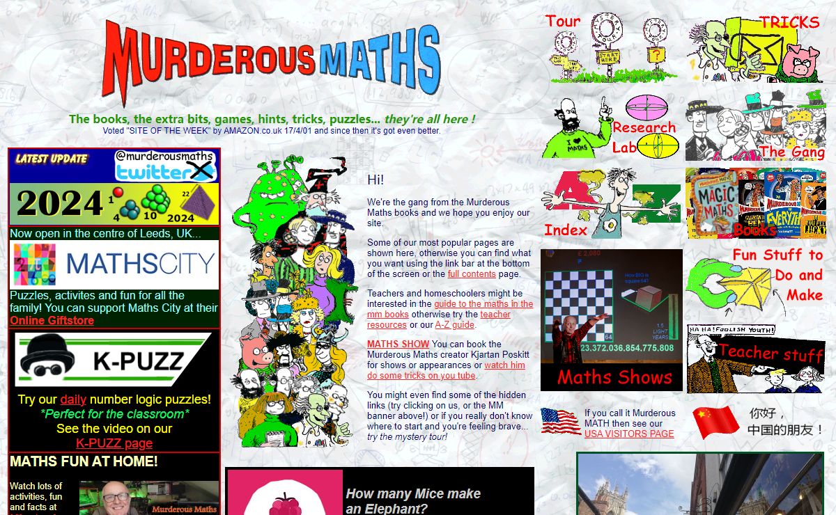 The Official MURDEROUS MATHS site!