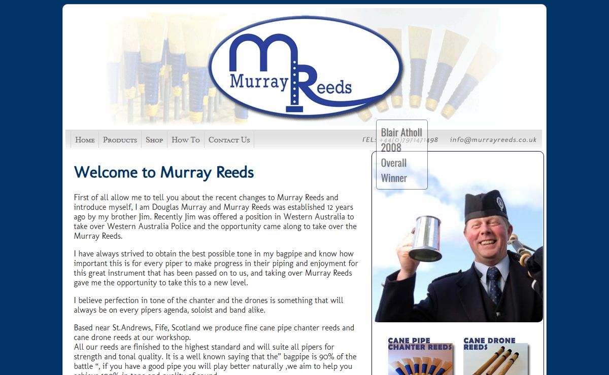 Murray Reeds - Hand made cane reeds, drone and Pipe Chanter reeds from Scotland