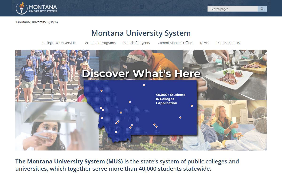 Montana Public Colleges, Universities and Community Colleges | Montana University System