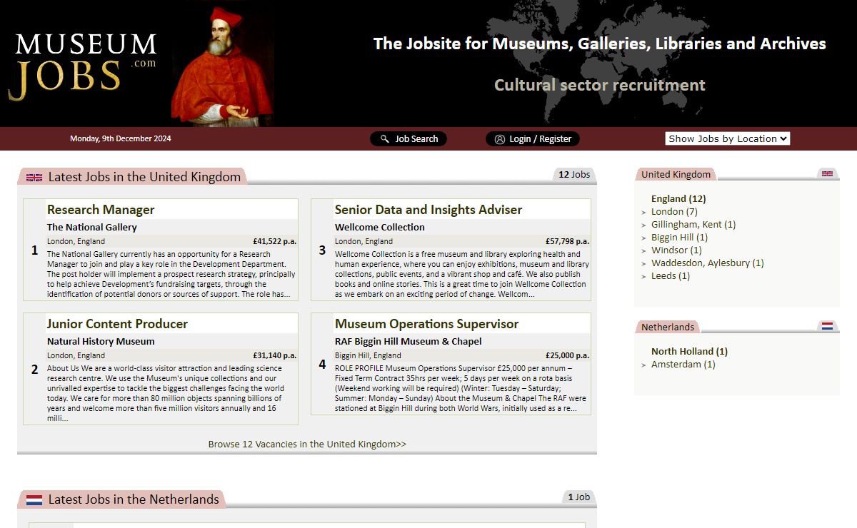 Museum Jobs - Careers in the Cultural Sector