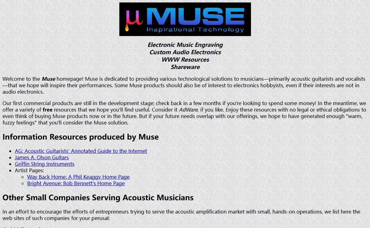 MUSE: Inspirational Technology