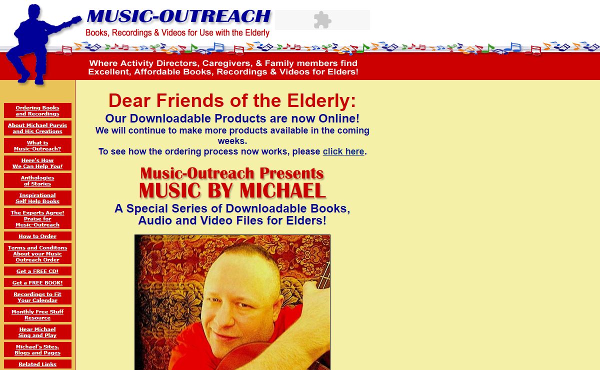 Books and Music for activity directors, music therapists, senior organizations, nursing homes and elderly care.