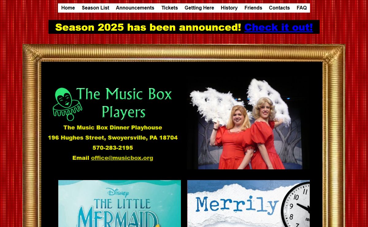 Music Box Players - A Community theatre group appearing at The Music Box Dinner Playhouse