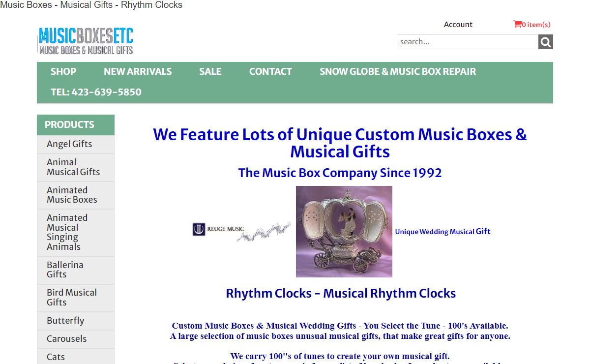 Welcome to MusicBoxesEtc.com