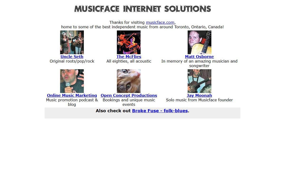 Musicface - Southern Ontario's Best Indie Music