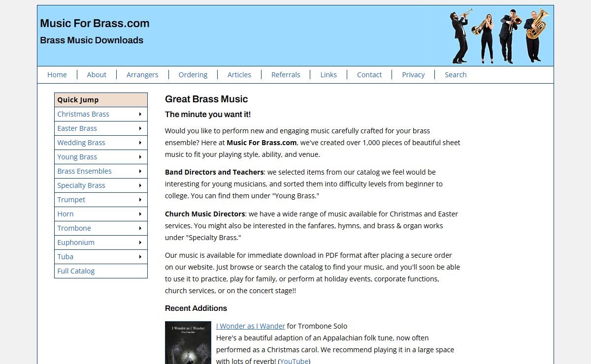 Download Brass Music in PDF Format - Music for Brass.com