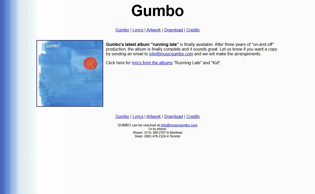 Gumbo: A Musical Canadian Band