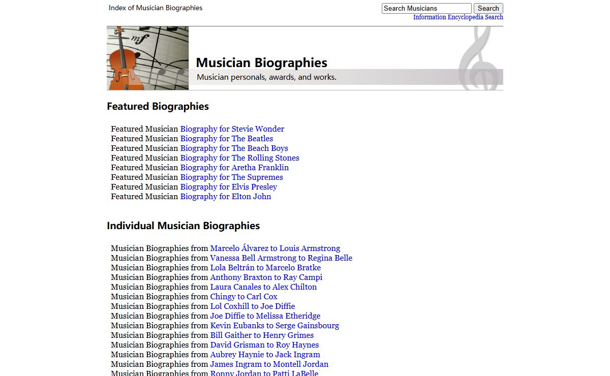 Musician Biographies