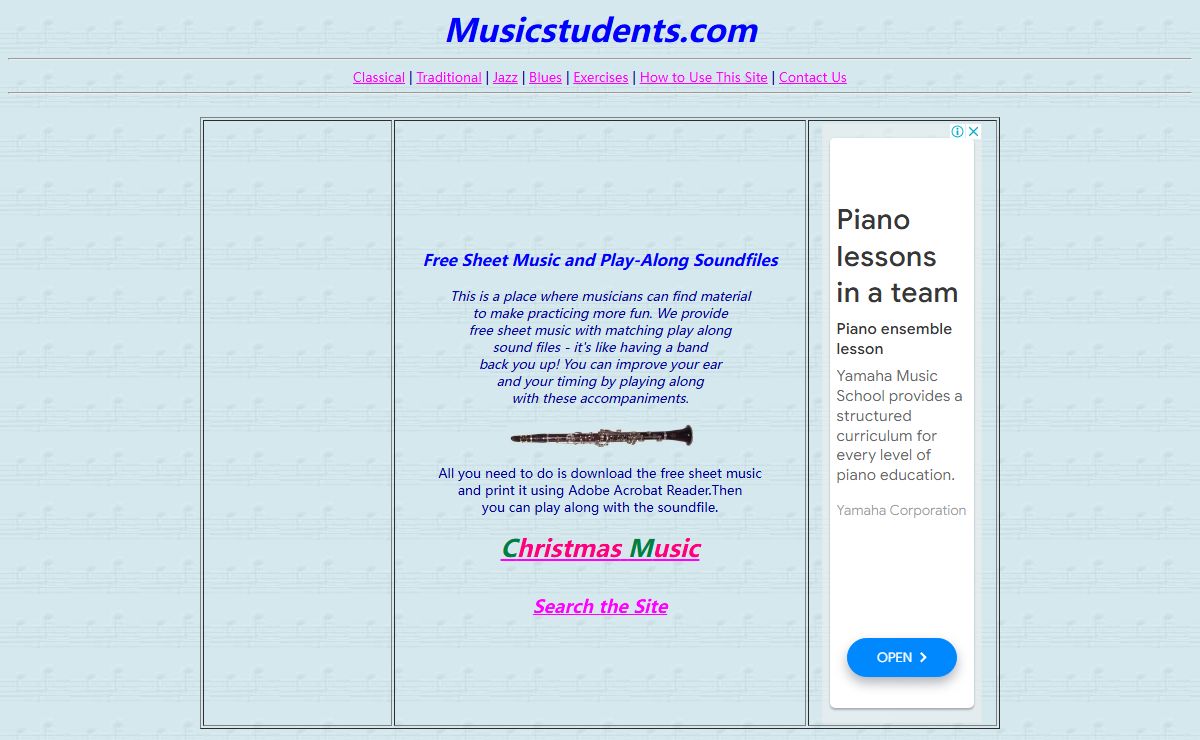 Musicstudents.com - Free Sheet Music and Play-Along Soundfiles