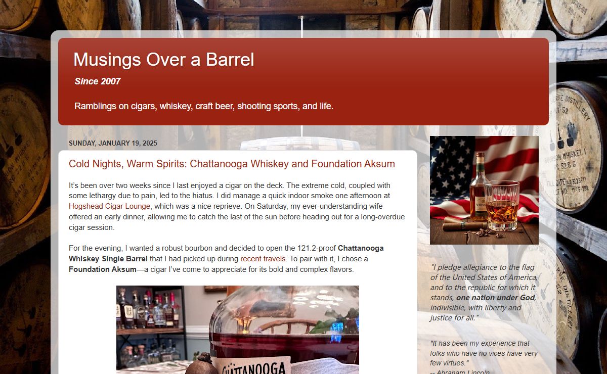 Musings Over a Barrel